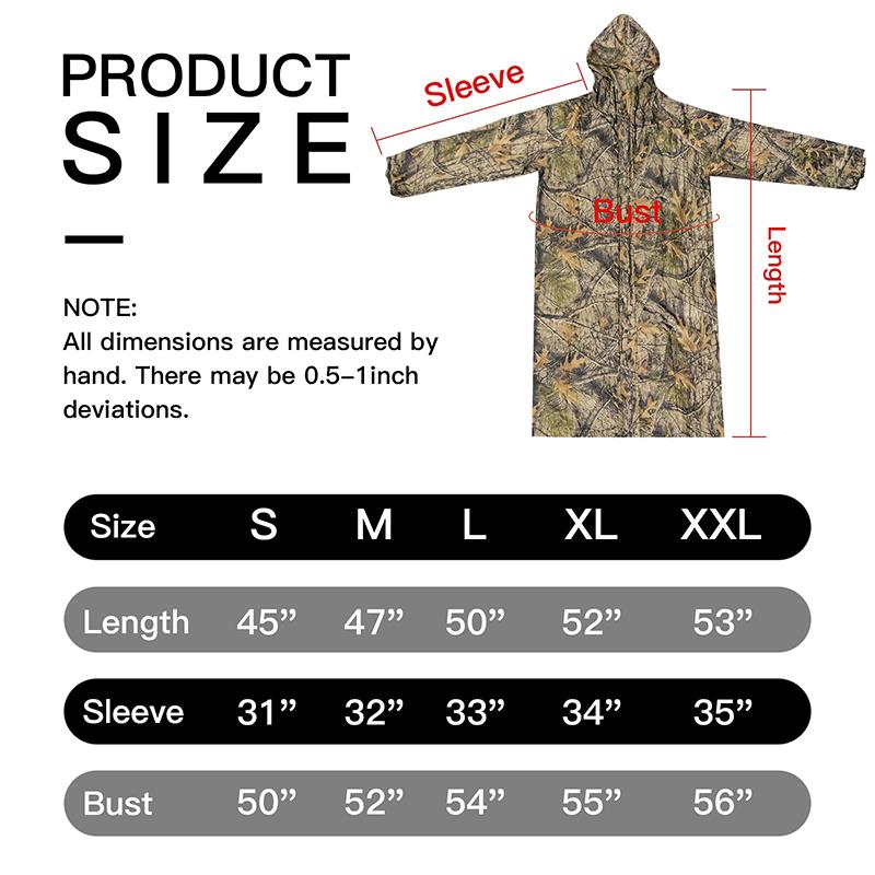 Camouflage Rain Coat Adult Lon - Fishing Rain Suit ulasan dan harga