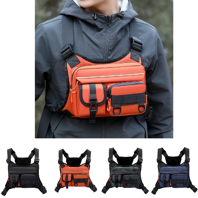 Men's Tactical Chest Bag, Runn - Fishing Vest ulasan dan harga