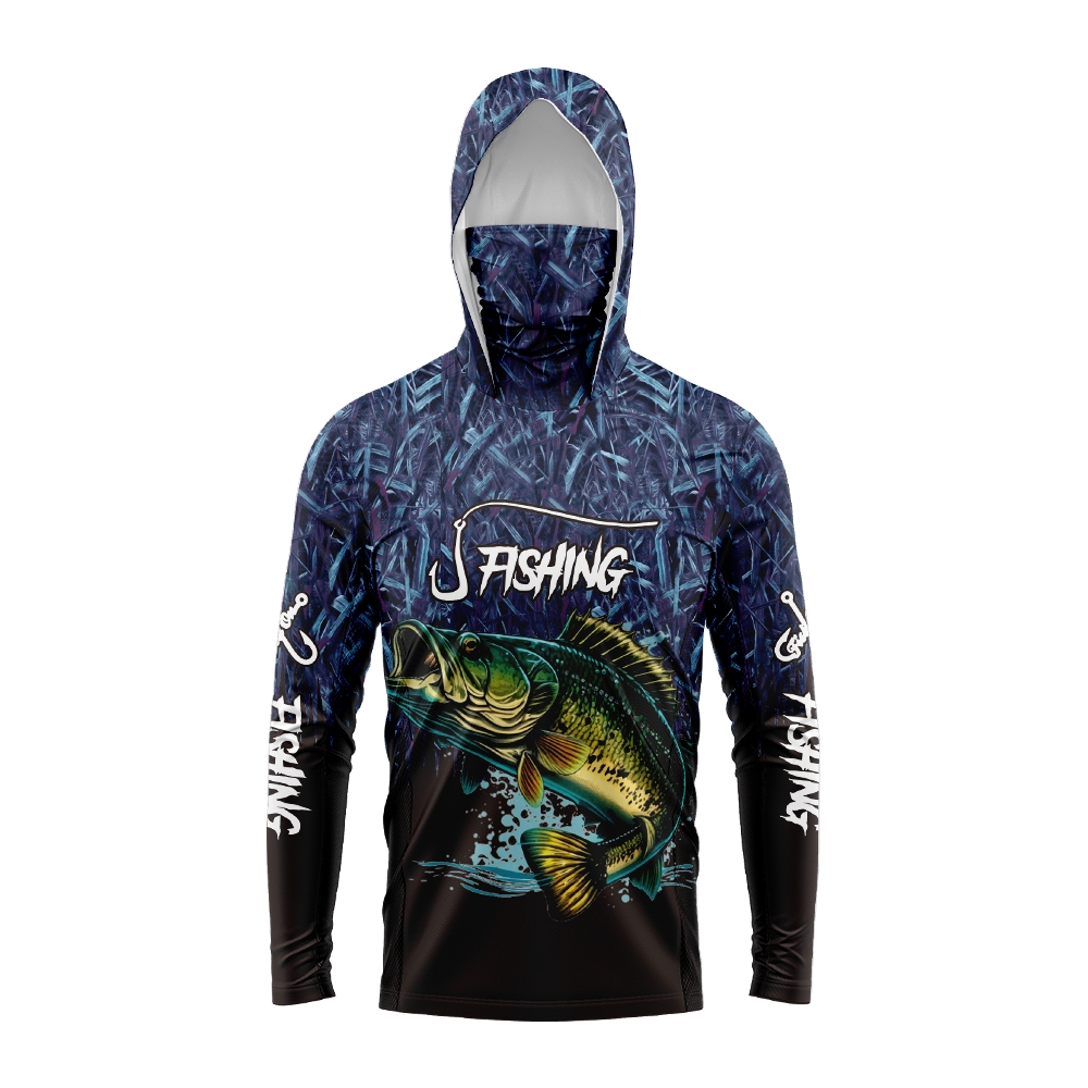 Men Bass Fish Print Fishing Ho - Fishing Hoodie ulasan dan harga