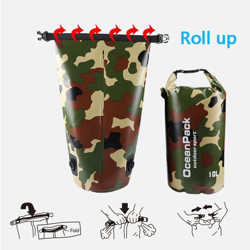 Waterproof Dry Bag Camouflage  - Fishing Bag Waterproof ulasan dan harga