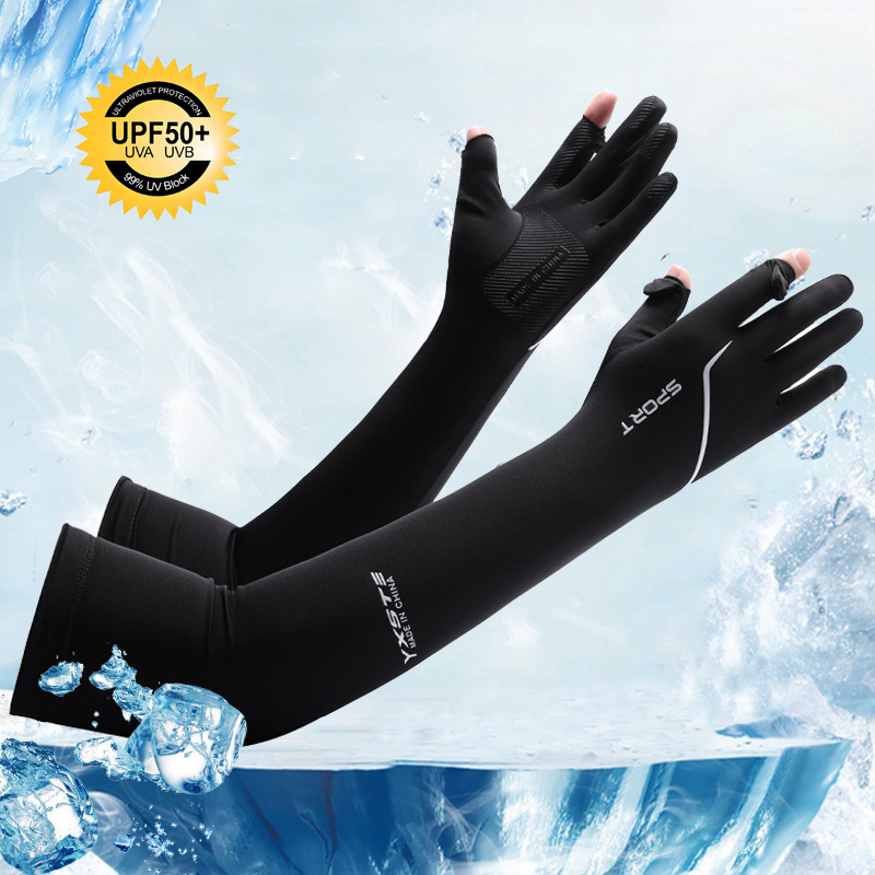 Sun Protection Long Arm Sleeve - Fishing Gloves ulasan dan harga