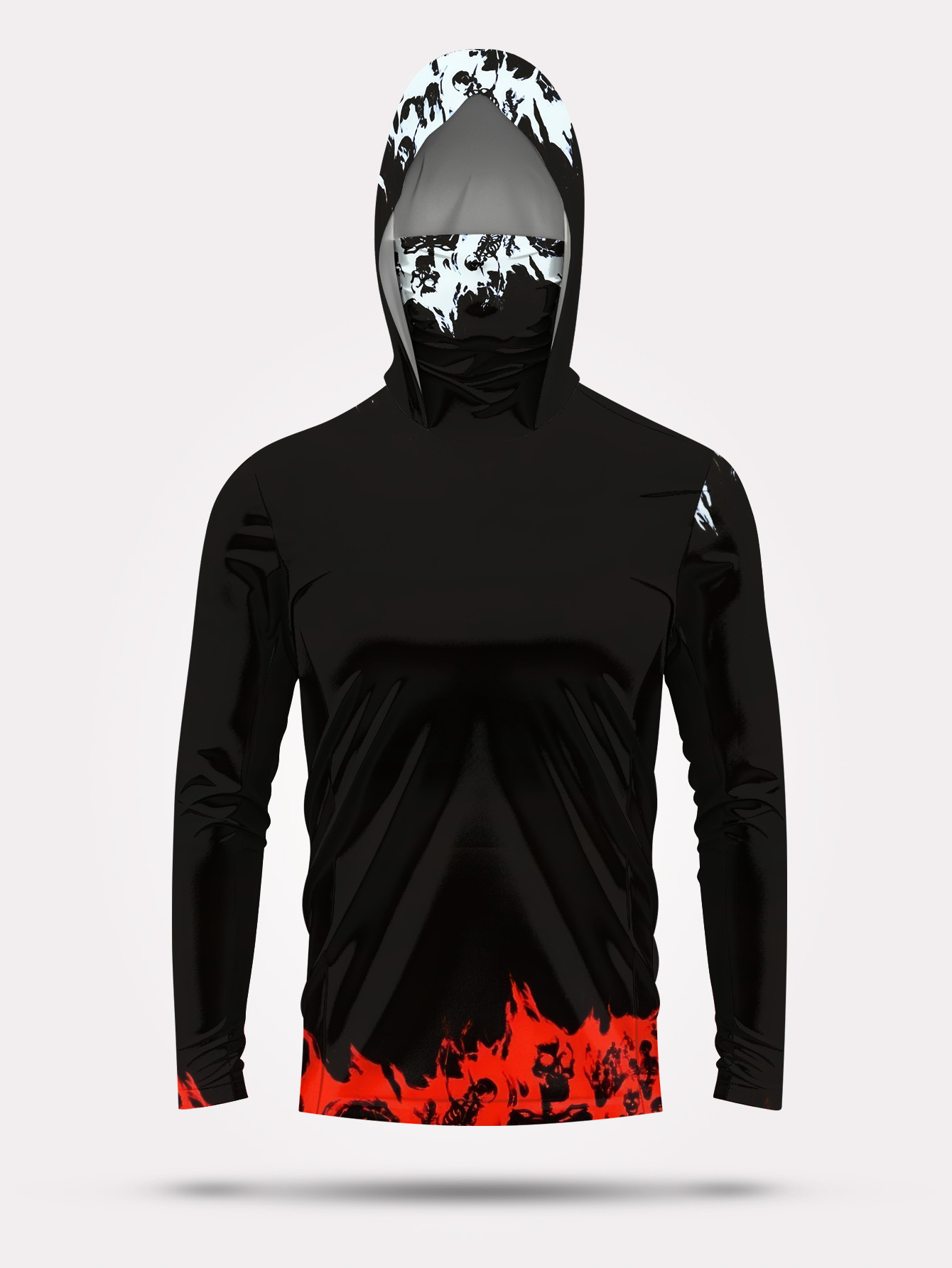Men Hood Fishing Shirt long sl - Fishing Shirt Uv Protection ulasan dan harga