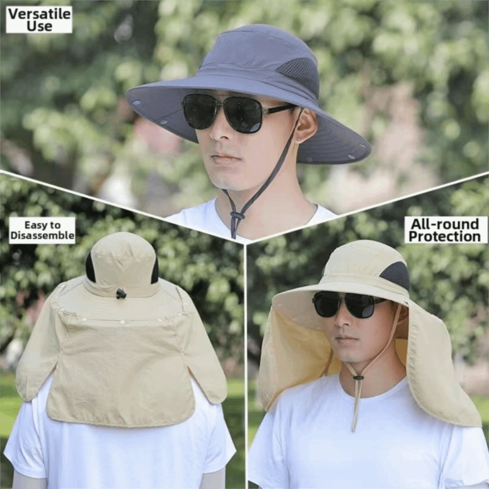 Fashion Cloth Men Sun Hat Big  - Fishing Hat ulasan dan harga