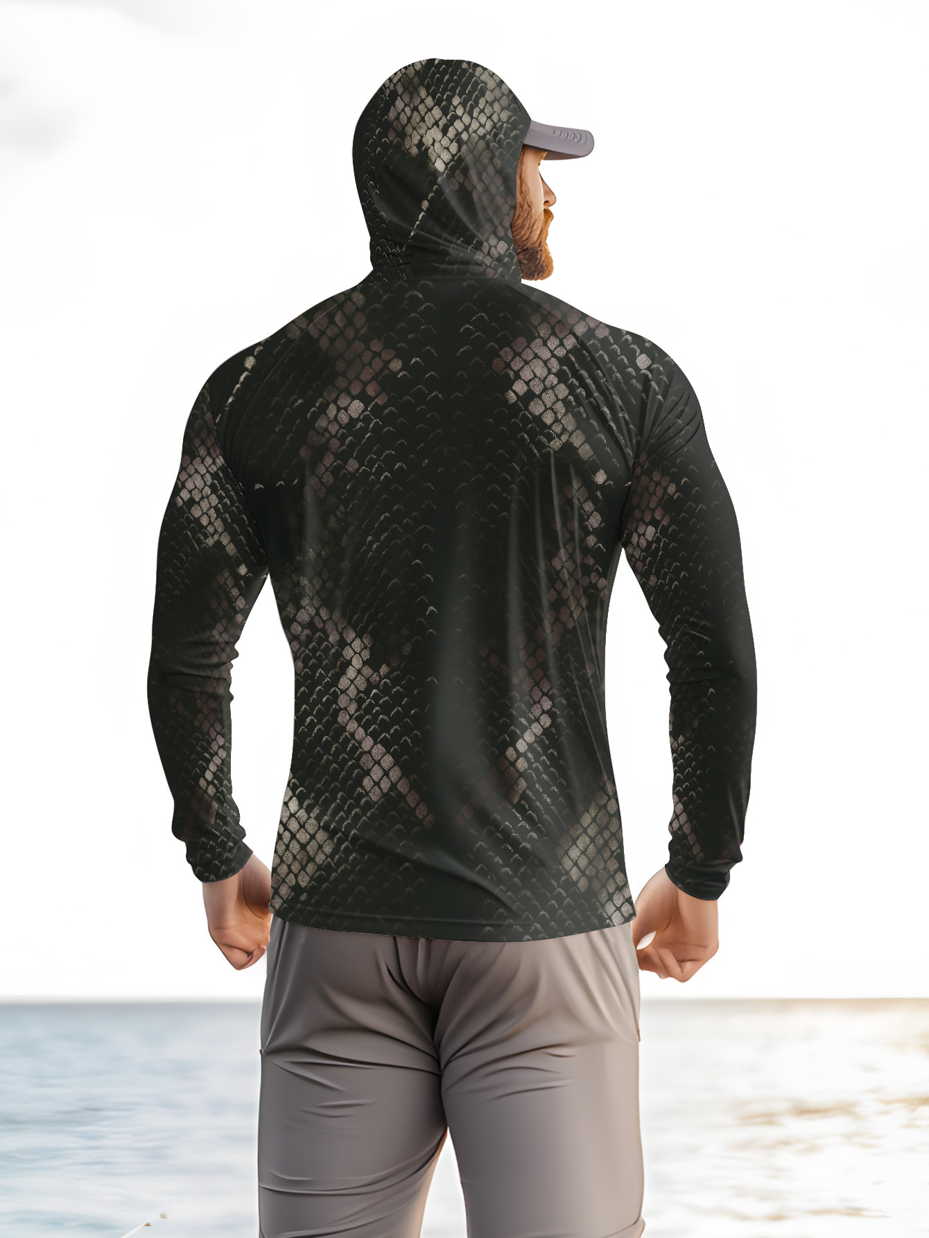 Men's Fishing Hooded Long-Slee - Fishing Shirt Uv Protection ulasan dan harga