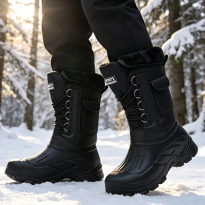 Men Winter Snow Boots Outdoor  - Fishing Boots ulasan dan harga